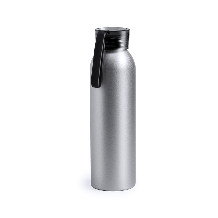 Бутылка для воды TUKEL, черный, 650 мл,  алюминий, пластик, черный, серебристый, алюминий