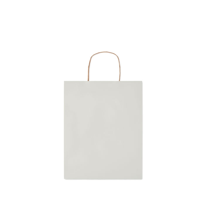 Подарочный пакет средн 90 г/м&#178;, белый, бумага