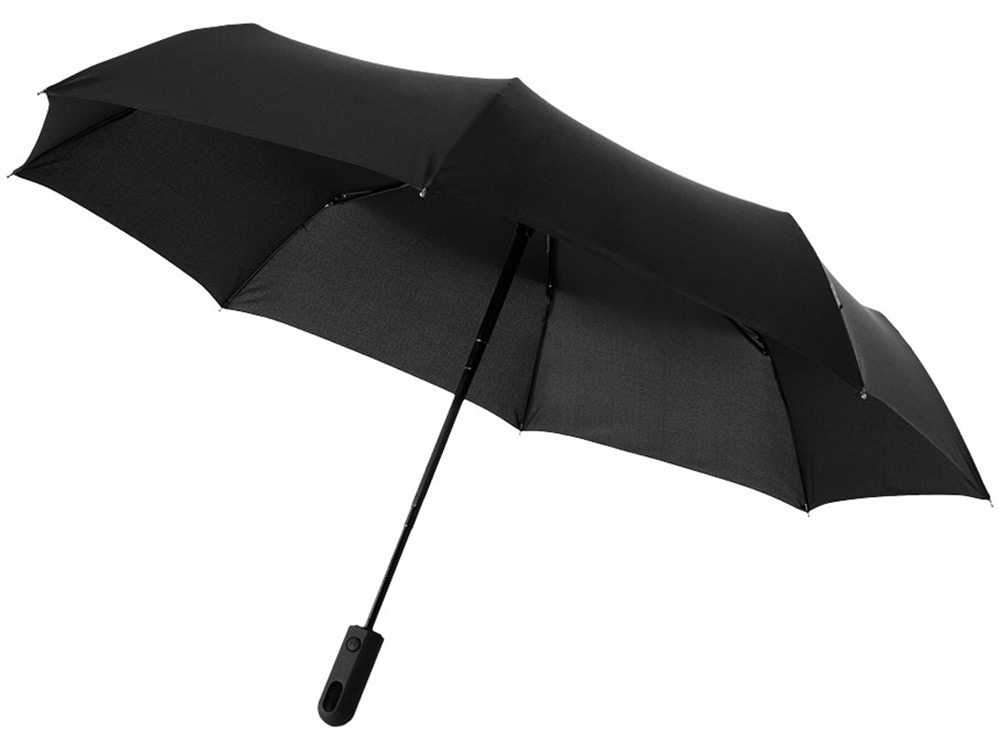 Зонт складной «Traveler», черный, полиэстер