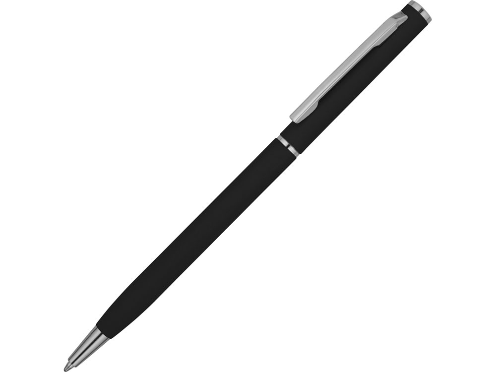 Ручка металлическая шариковая «Атриум софт-тач», черный, soft touch
