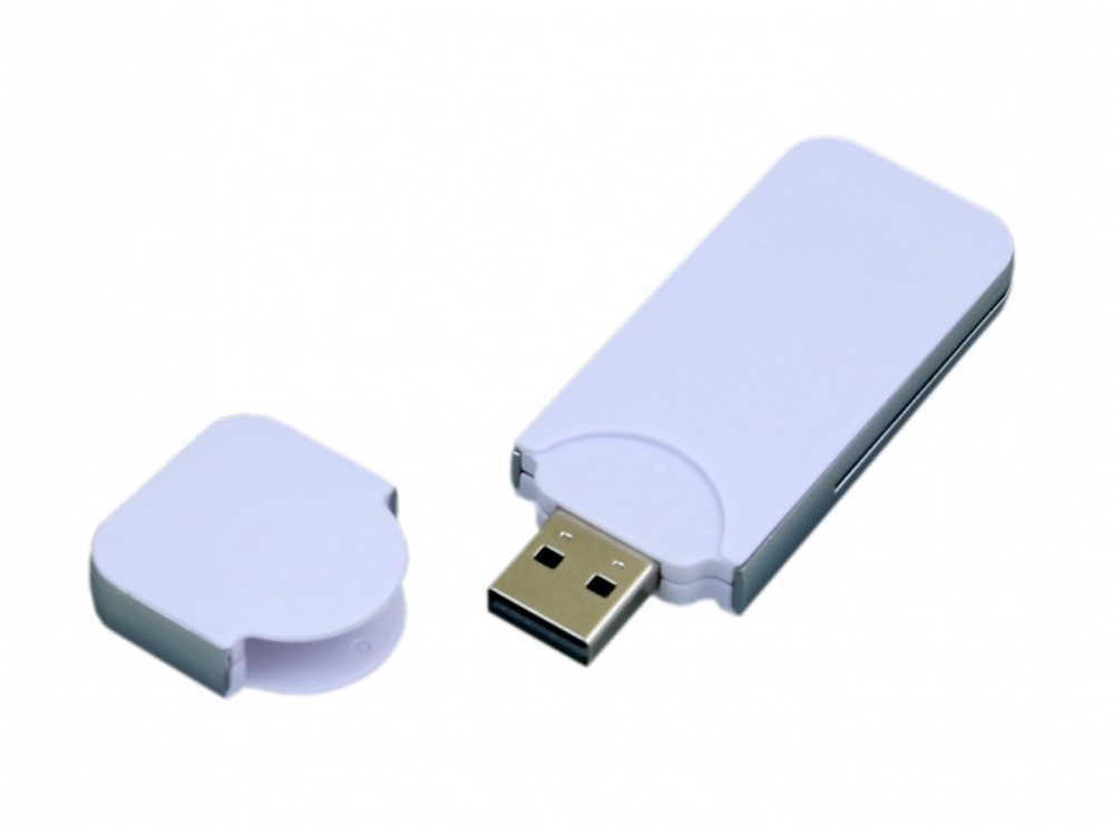 USB 2.0- флешка на 8 Гб в стиле I-phone, белый, пластик