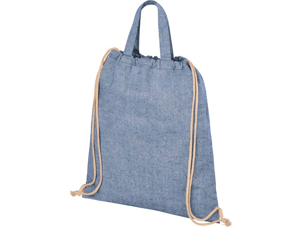 Сумка-рюкзак «Pheebs» из переработанного хлопка, 210 г/м², синий, полиэстер, хлопок