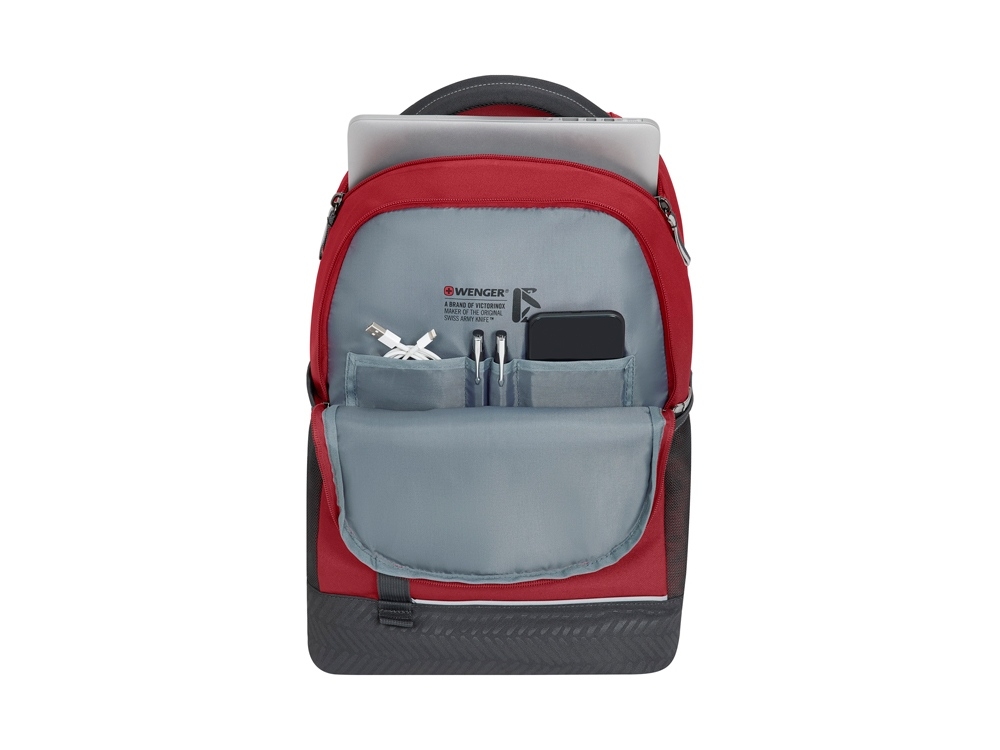 Рюкзак NEXT Tyon с отделением для ноутбука 16", красный, серый, полиэстер