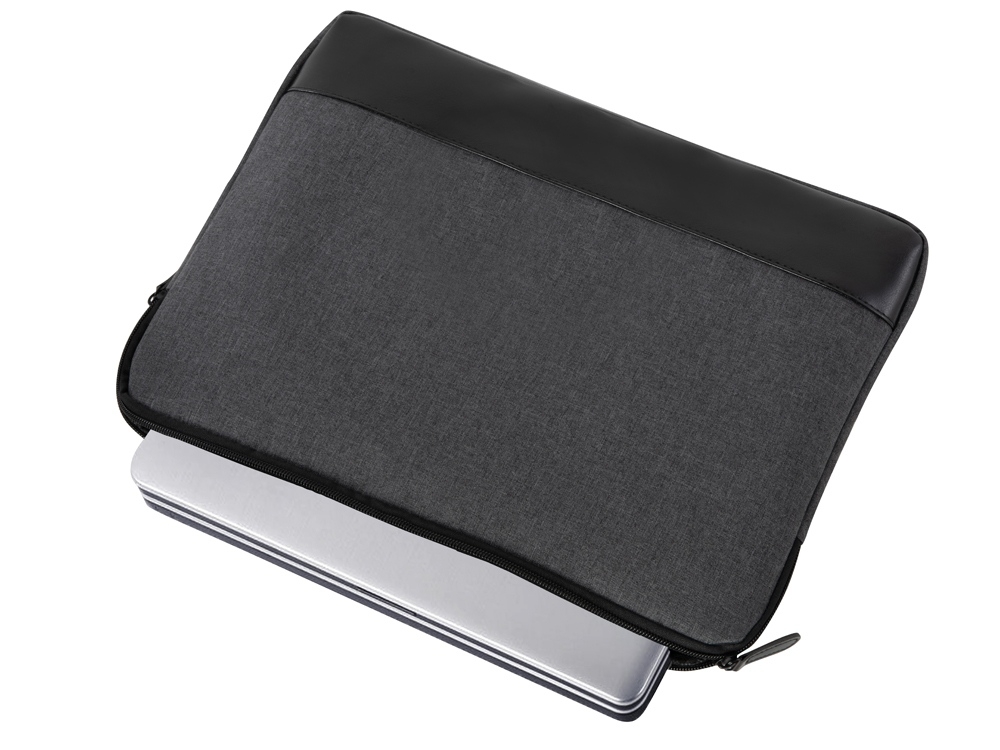 Чехол «Fabrizio» для ноутбука 15.6", черный, серый, полиэстер, пластик