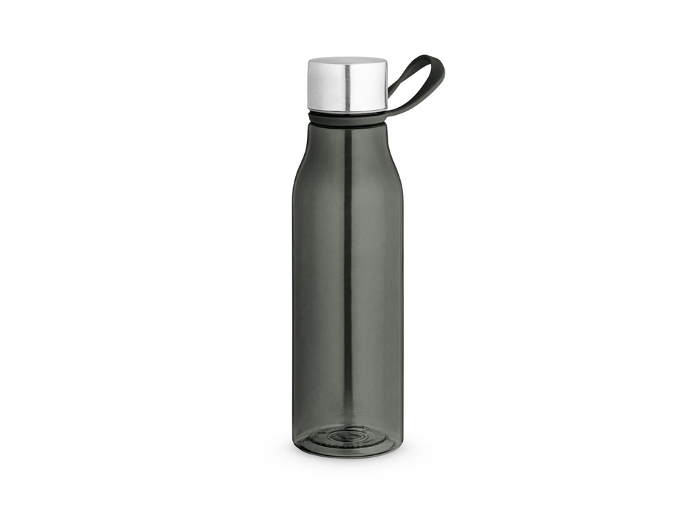 Бутылка спортивная из переработанного пластика rPET «SENNA», 590 мл, черный, металл