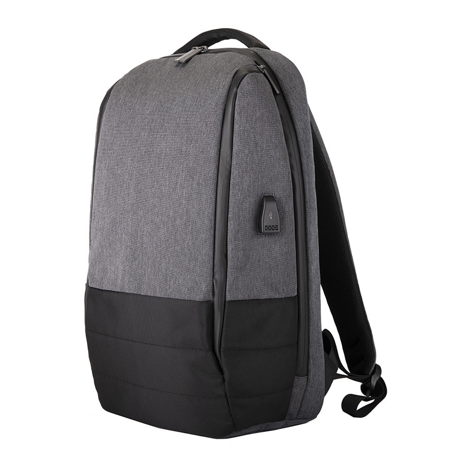 Рюкзак "Gran", темно-серый/черный, 47х28х17 см, осн. ткань:100% полиэстер, подкладка: 100% полиэстер, темно-серый, черный, полиэстер