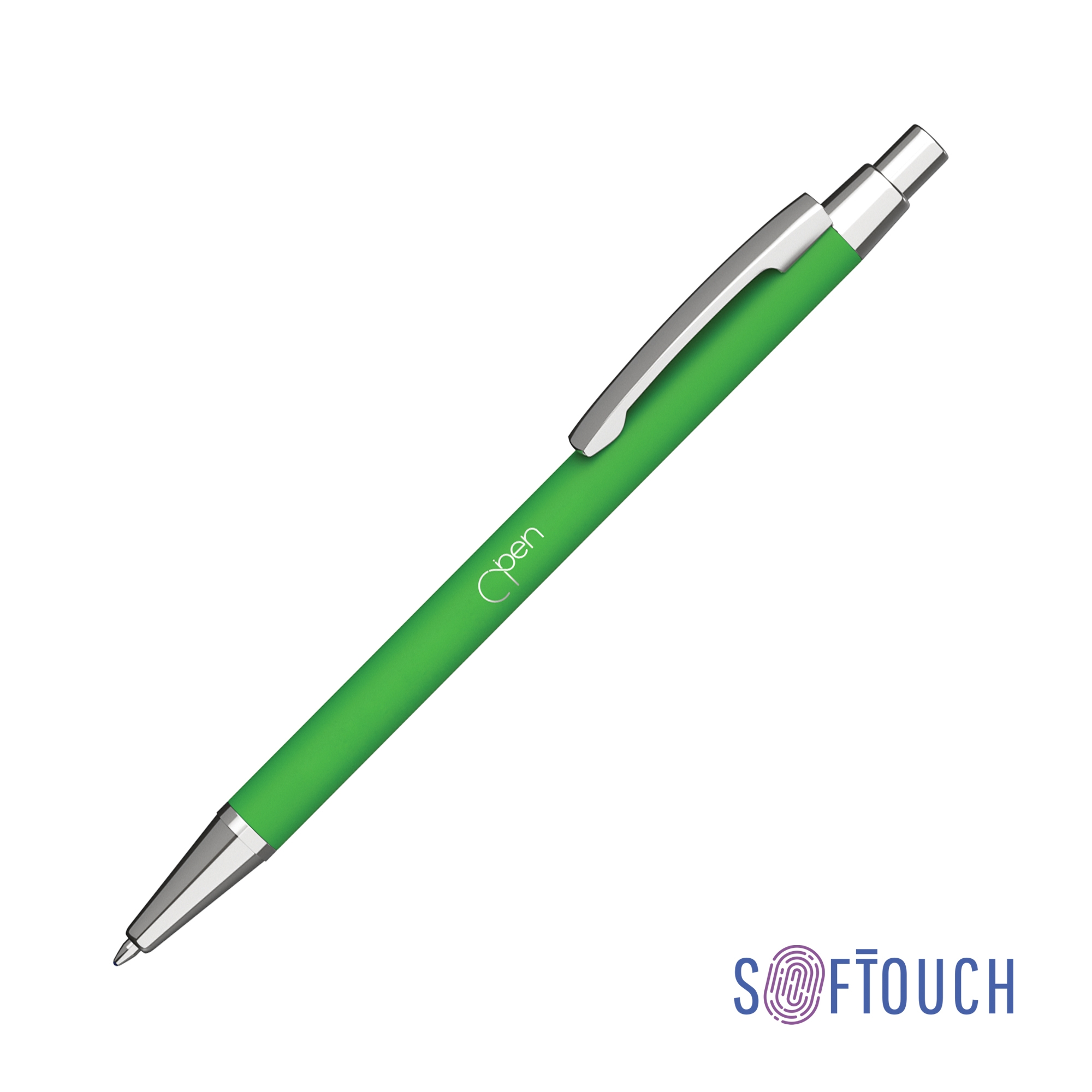 Ручка шариковая "Ray", покрытие soft touch, зеленый, металл/soft touch