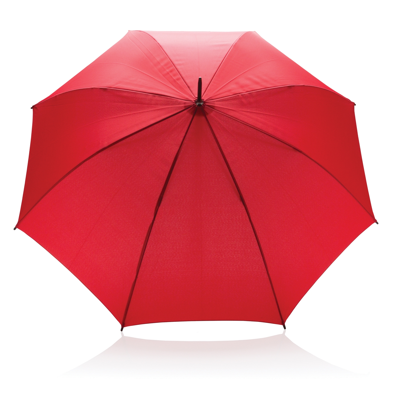 Зонт-трость полуавтомат, d115 см, красный, полиэстер; стекловолокно