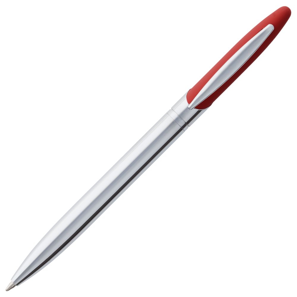Ручка шариковая Dagger Soft Touch, красная, красный, металл; покрытие софт-тач
