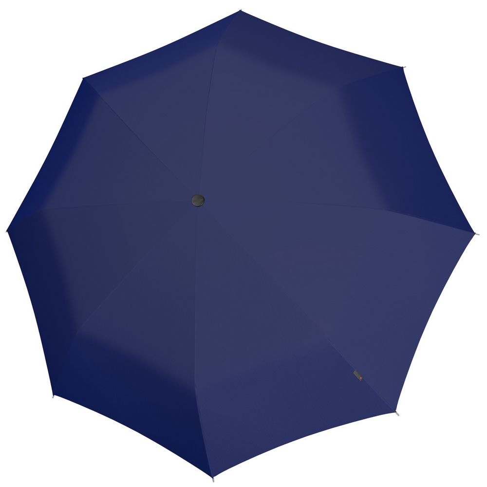 Складной зонт U.090, синий, синий, купол - эпонж, 280t; спицы - стеклопластик