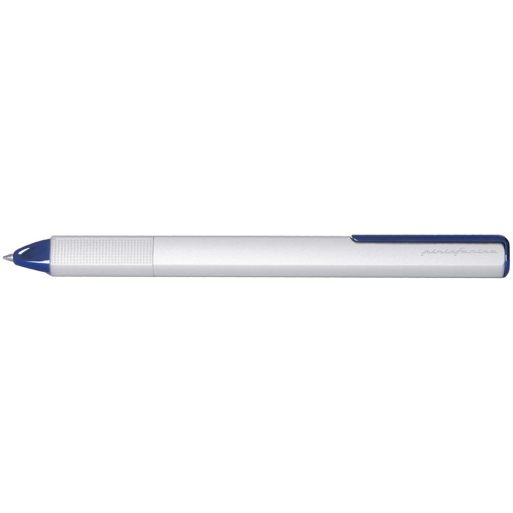 Ручка шариковая PF One, серебристая с синим, серебристый, металл