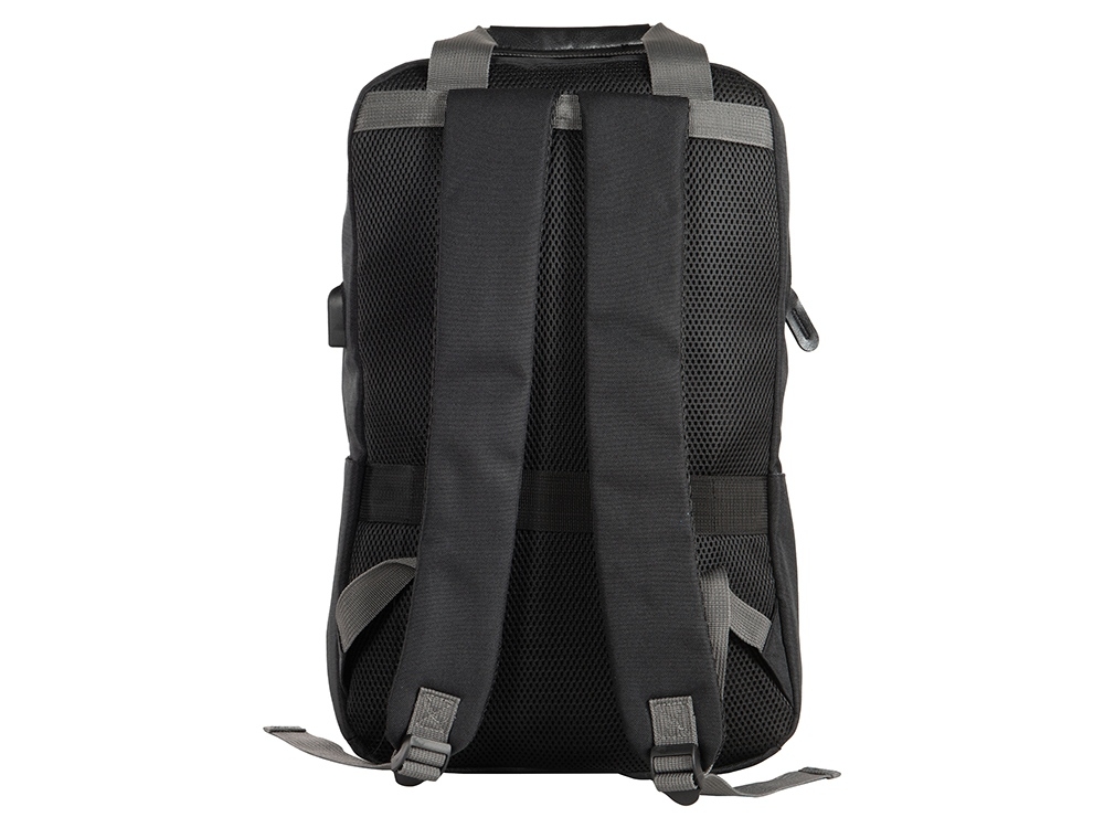 Рюкзак «Fabio» для ноутбука 15.6”, черный, полиэстер, пластик