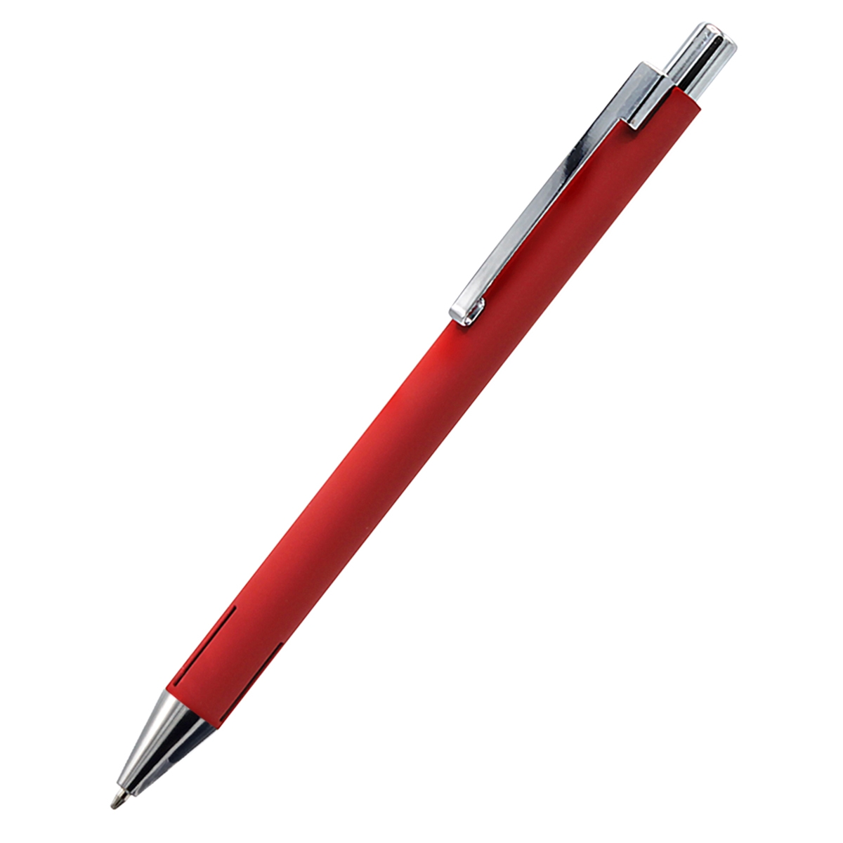 Ручка металлическая Elegant Soft софт-тач, красная, красный