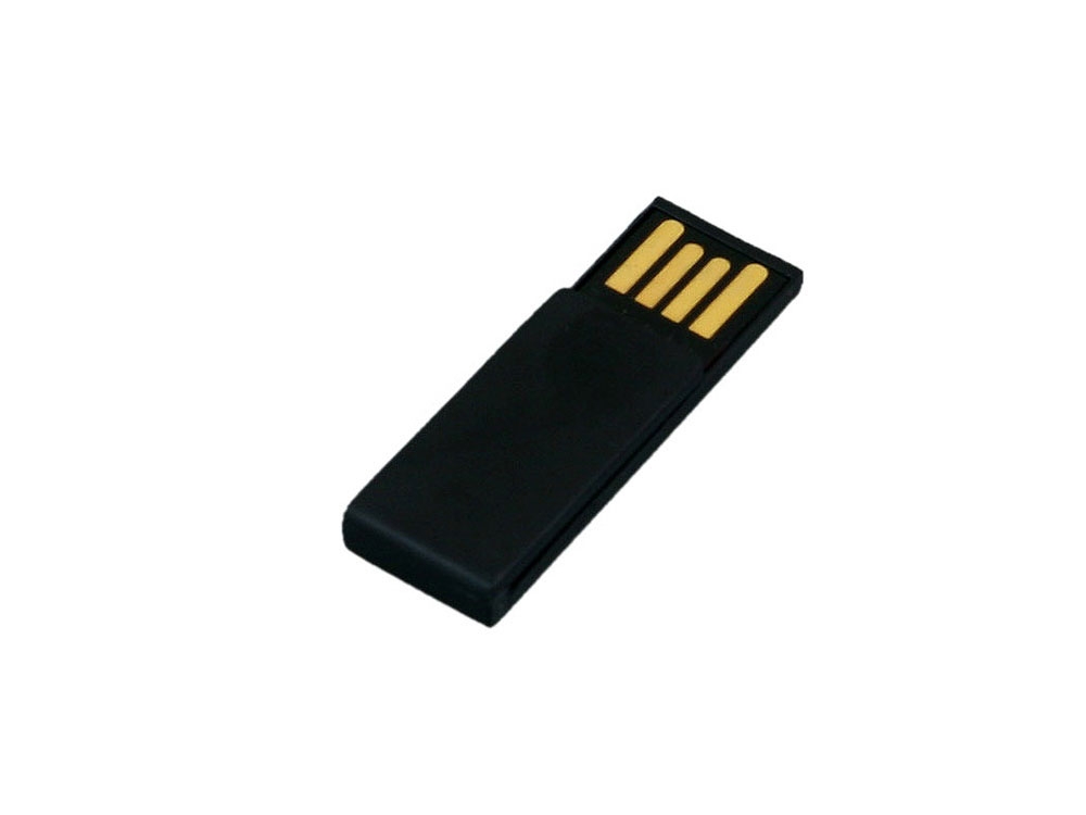USB 2.0- флешка промо на 8 Гб в виде скрепки, черный, пластик