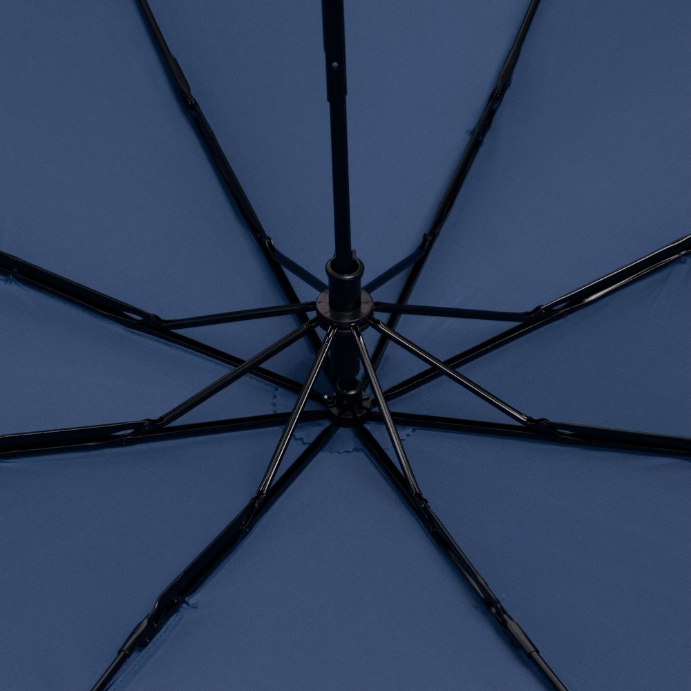 Зонт складной Fillit, темно-синий, синий, купол - эпонж; каркас - сталь; ручка - пластик