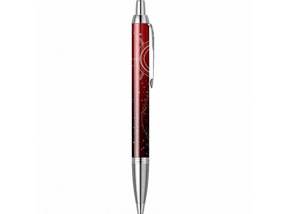 Ручка шариковая Pix Parker IM Royal, красный, серебристый, металл