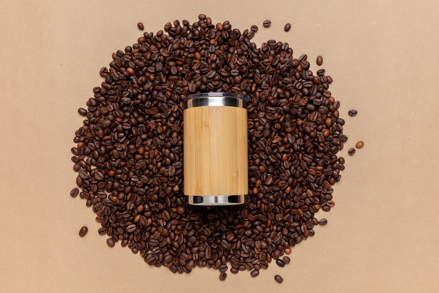 Термокружка Bamboo coffee-to-go, 270 мл, коричневый, дерево, металл