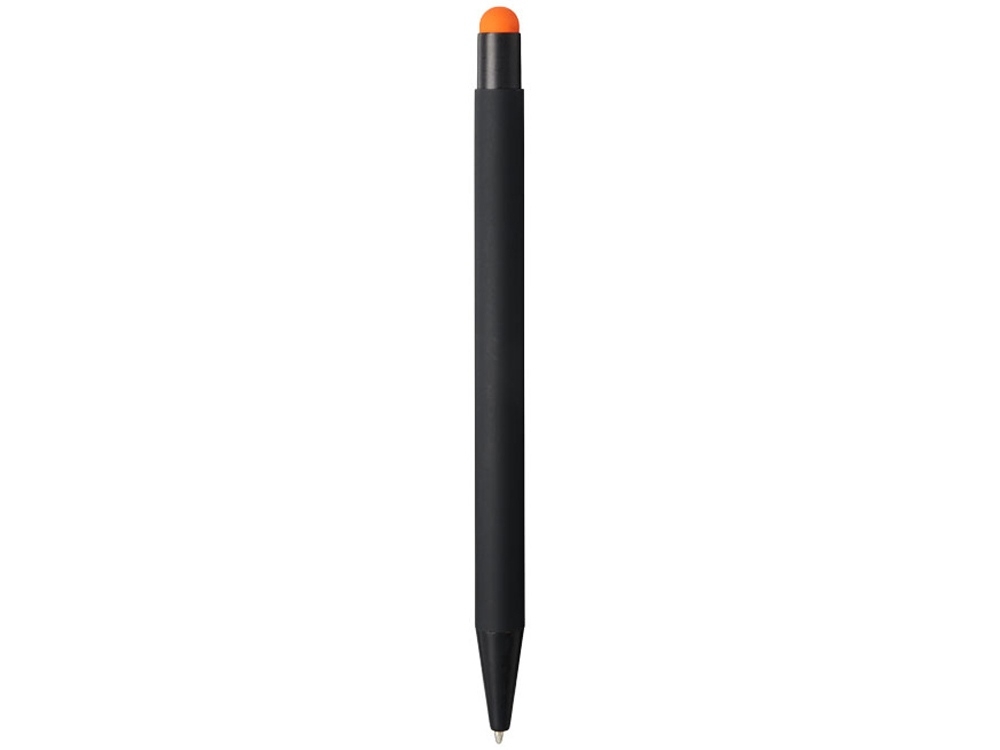 Ручка-стилус металлическая шариковая «Dax» soft-touch, черный, металл
