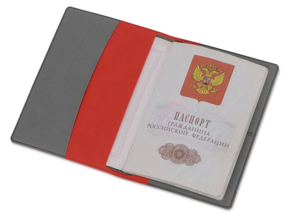 Обложка для паспорта с RFID защитой отделений для пластиковых карт «Favor», красный, пластик