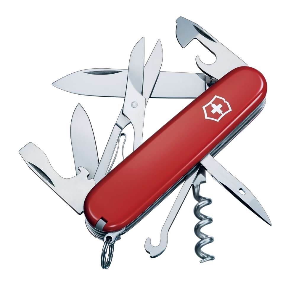 Офицерский нож Climber 91, красный, красный, пластик; металл