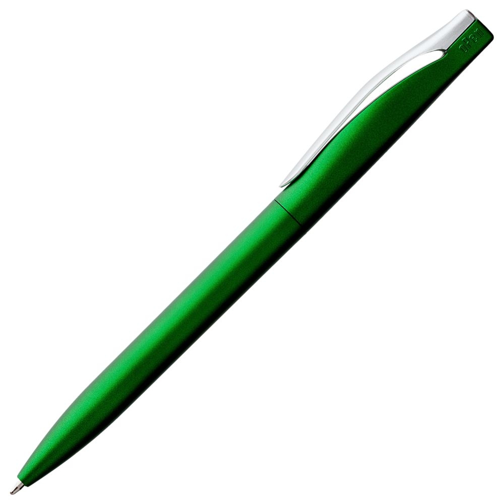 Ручка шариковая Pin Silver, зеленый металлик, зеленый, пластик
