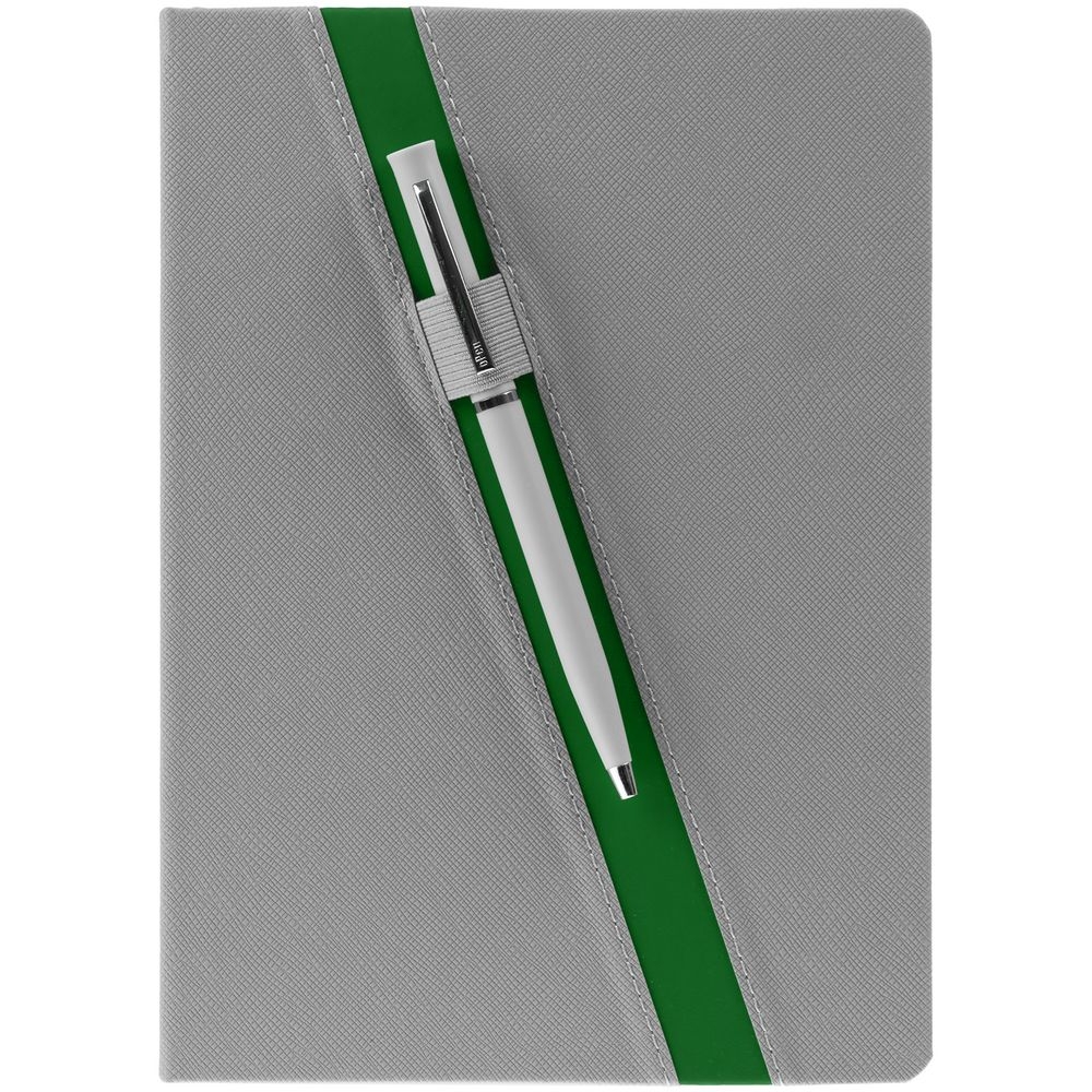 Ежедневник Rubikon, недатированный серо-зеленый, зеленый, серый, кожзам