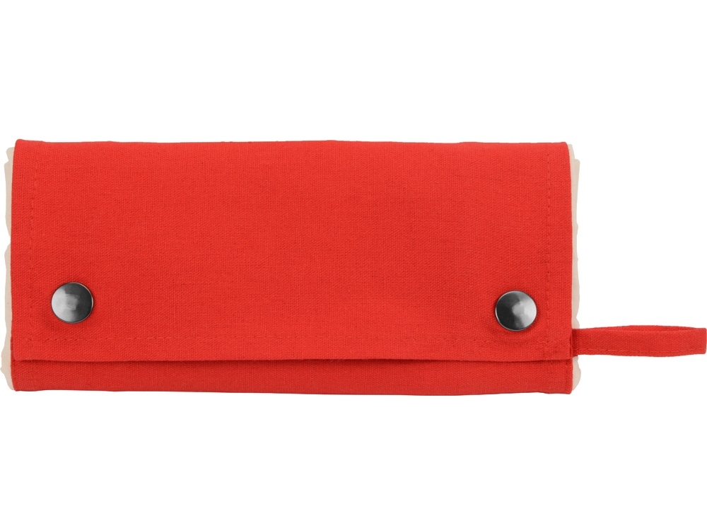 Складная хлопковая сумка для шопинга «Gross» с карманом, 180 г/м2, красный, хлопок