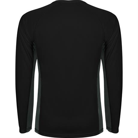 Спортивная футболка SHANGHAI L/S мужская, ЧЕРНЫЙ/ТЕМНЫЙ ГРАФИТ 2XL, черный/темный графит