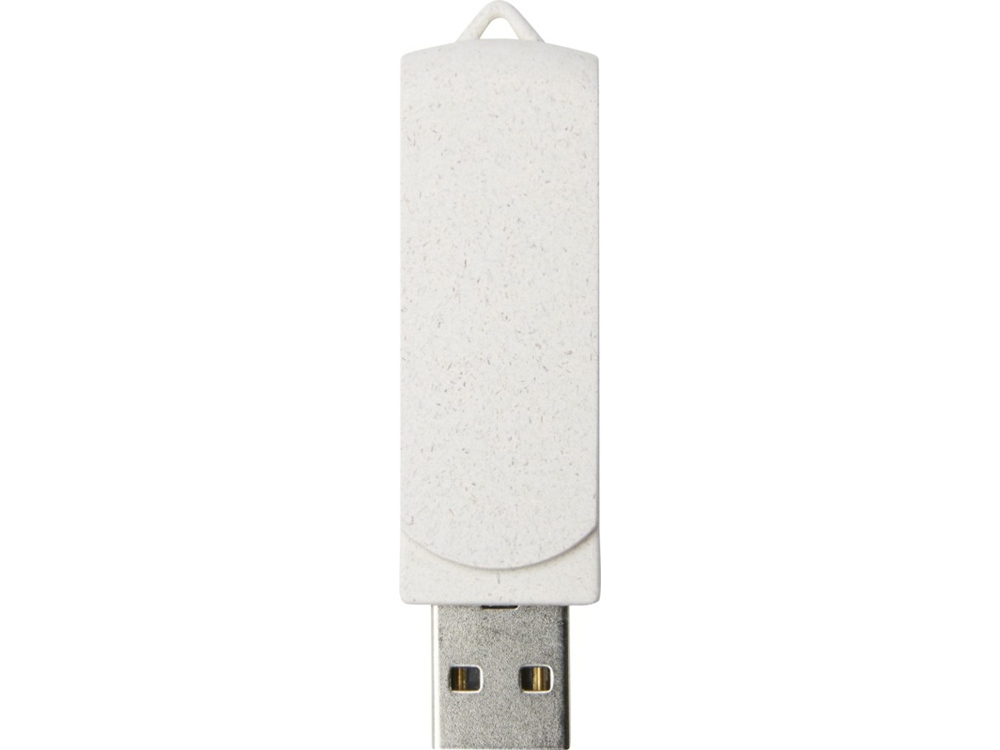USB 2.0-флешка на 8ГБ «Rotate» из пшеничной соломы, бежевый, пластик, растительные волокна