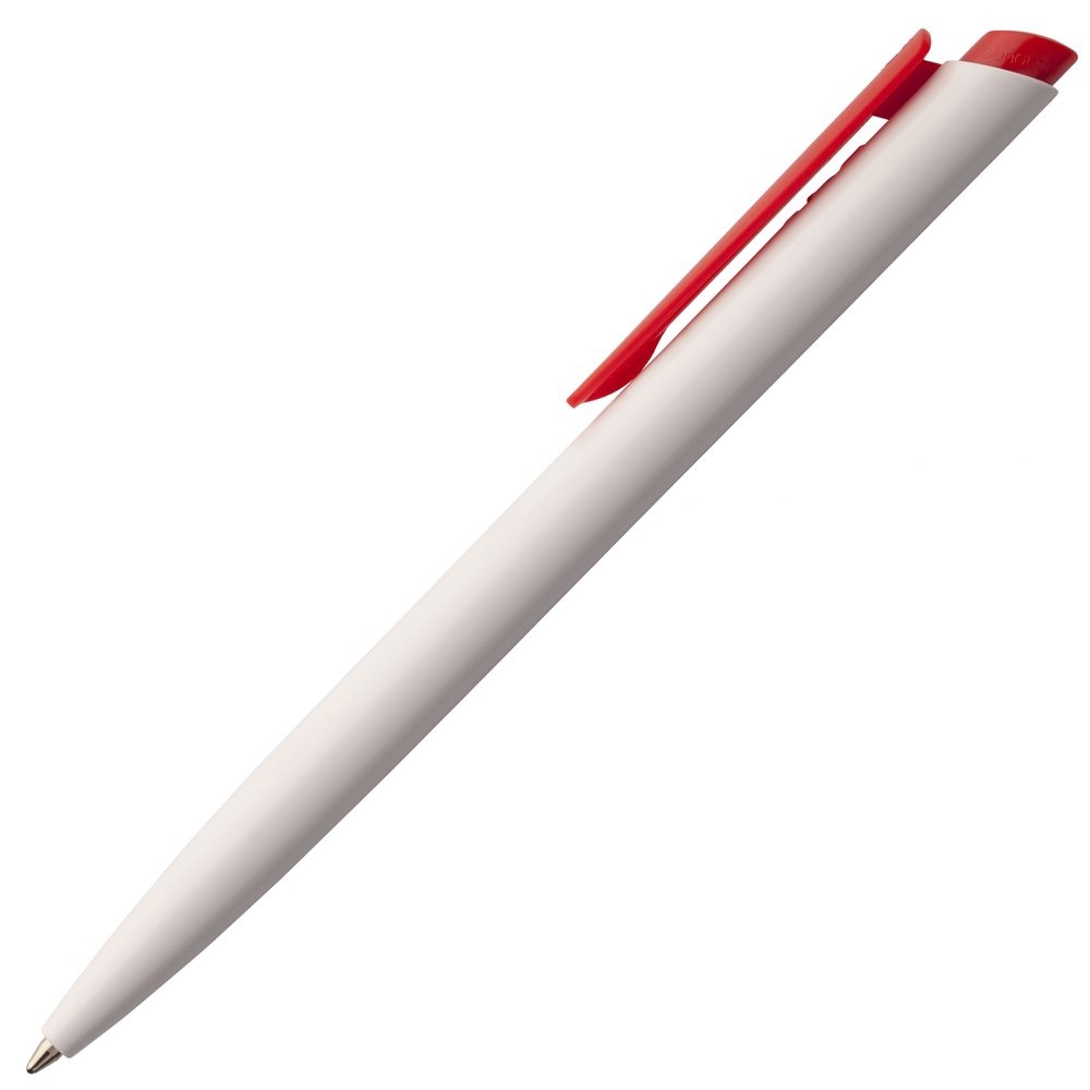 Ручка шариковая Senator Dart Polished, бело-красная, белый, красный, пластик