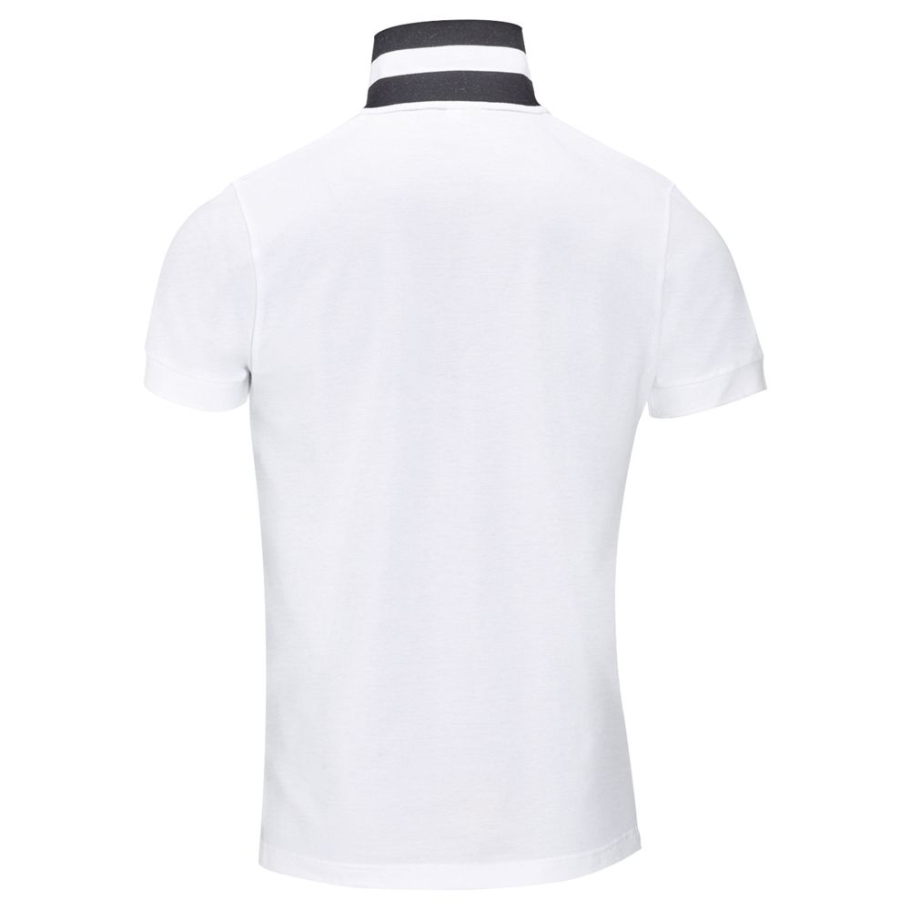 Рубашка поло мужская Patriot 200, белая с черным, черный, белый, хлопок