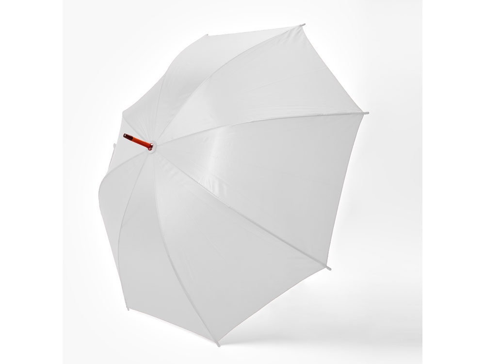 Зонт-трость LYSE, механический, белый, полиэстер