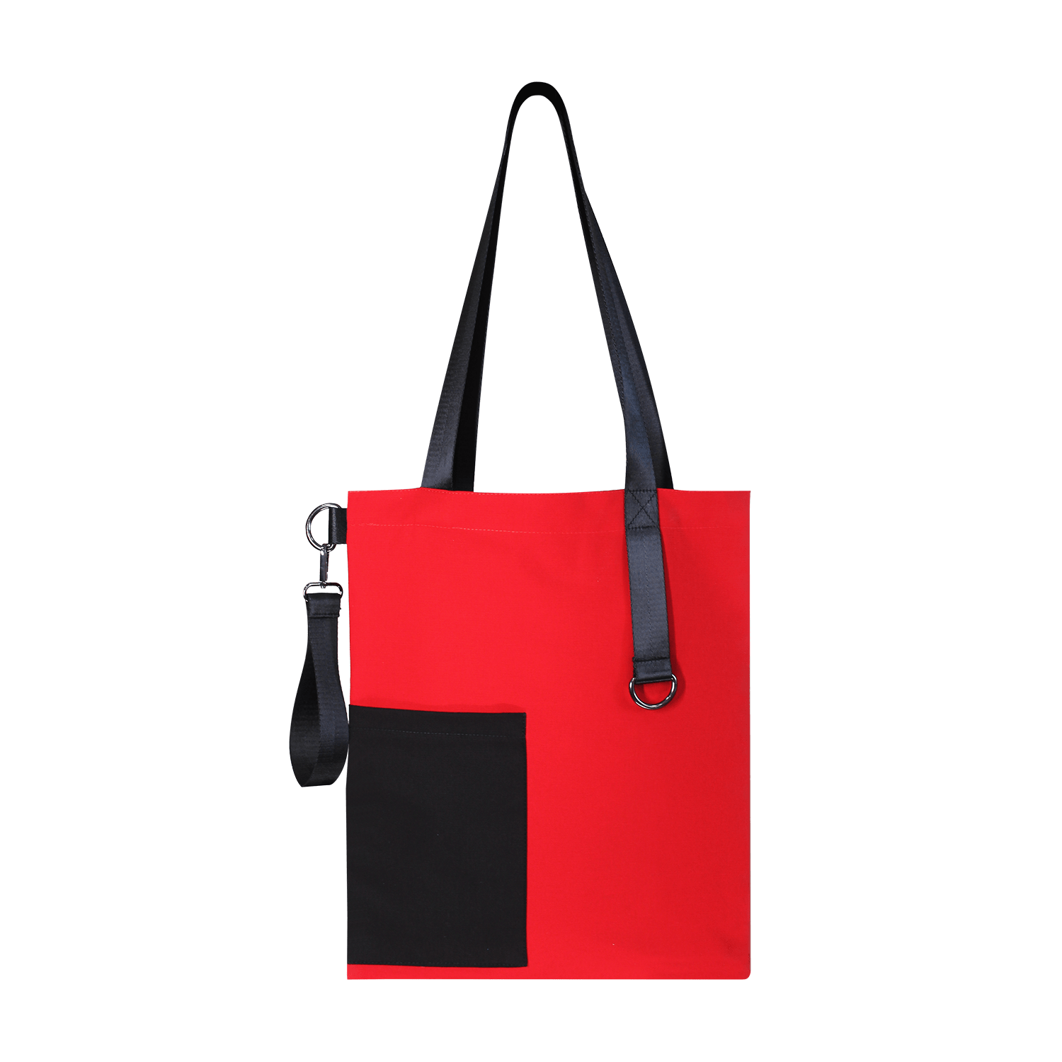 Шоппер Superbag Color (красный с чёрным), красный с чёрным, хлопок