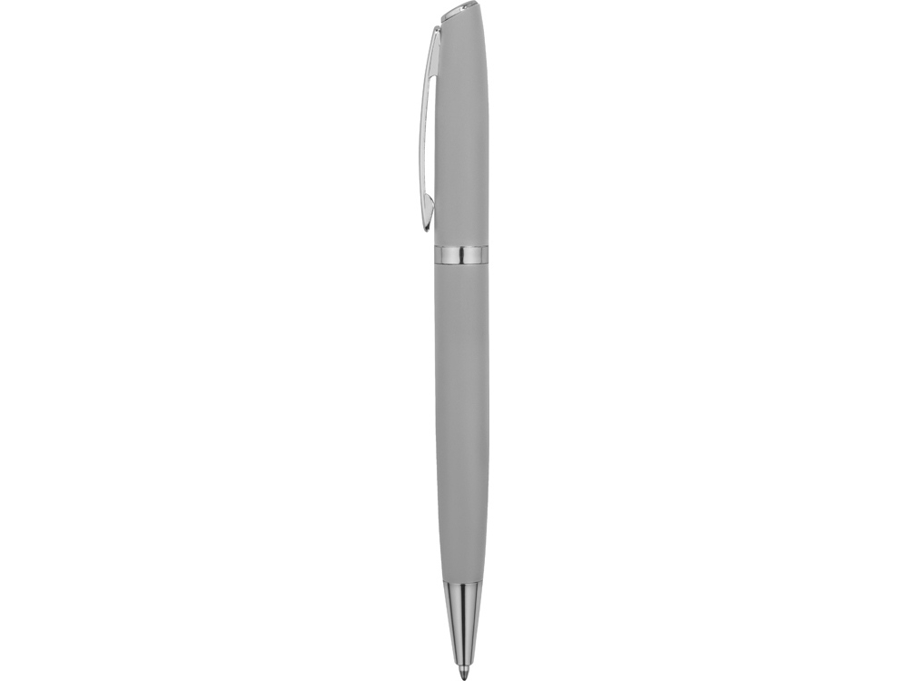 Ручка металлическая soft-touch шариковая «Flow», серый, soft touch