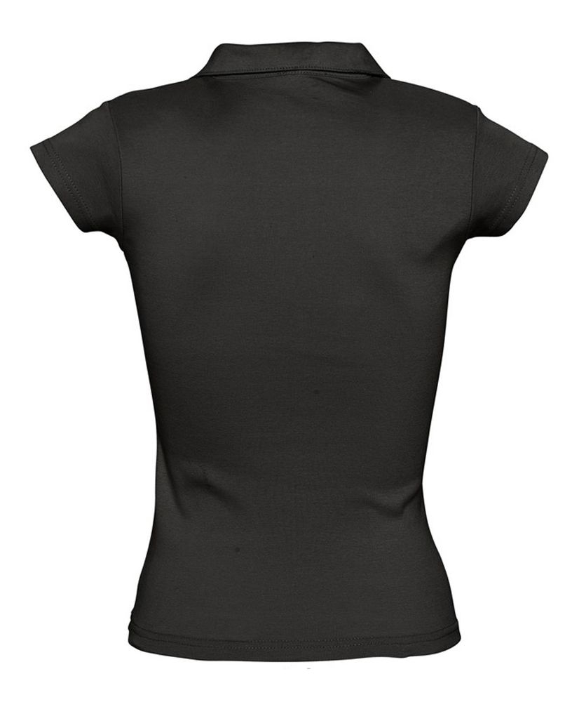 Рубашка поло женская без пуговиц Pretty 220, черная, черный, хлопок