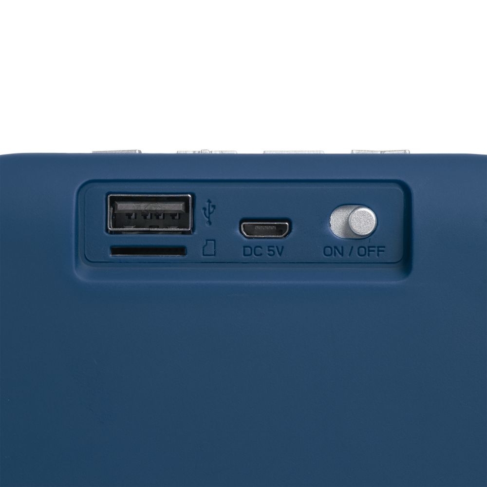 Беспроводная колонка Borsetta, синяя, синий, пластик; покрытие софт-тач