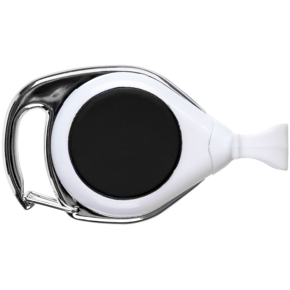 Ретрактор Dorset, белый с черным, черный, белый, металл; пластик; покрытие софт-тач