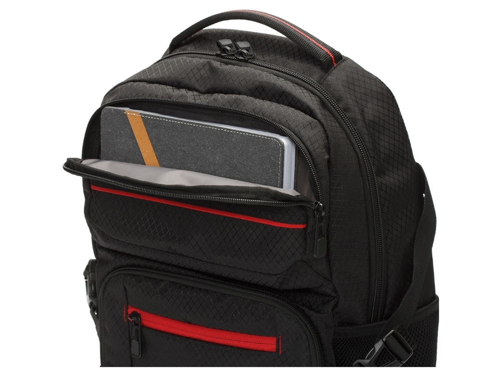 Рюкзак «XPLOR» с отделением для ноутбука 15", черный, красный, полиэстер