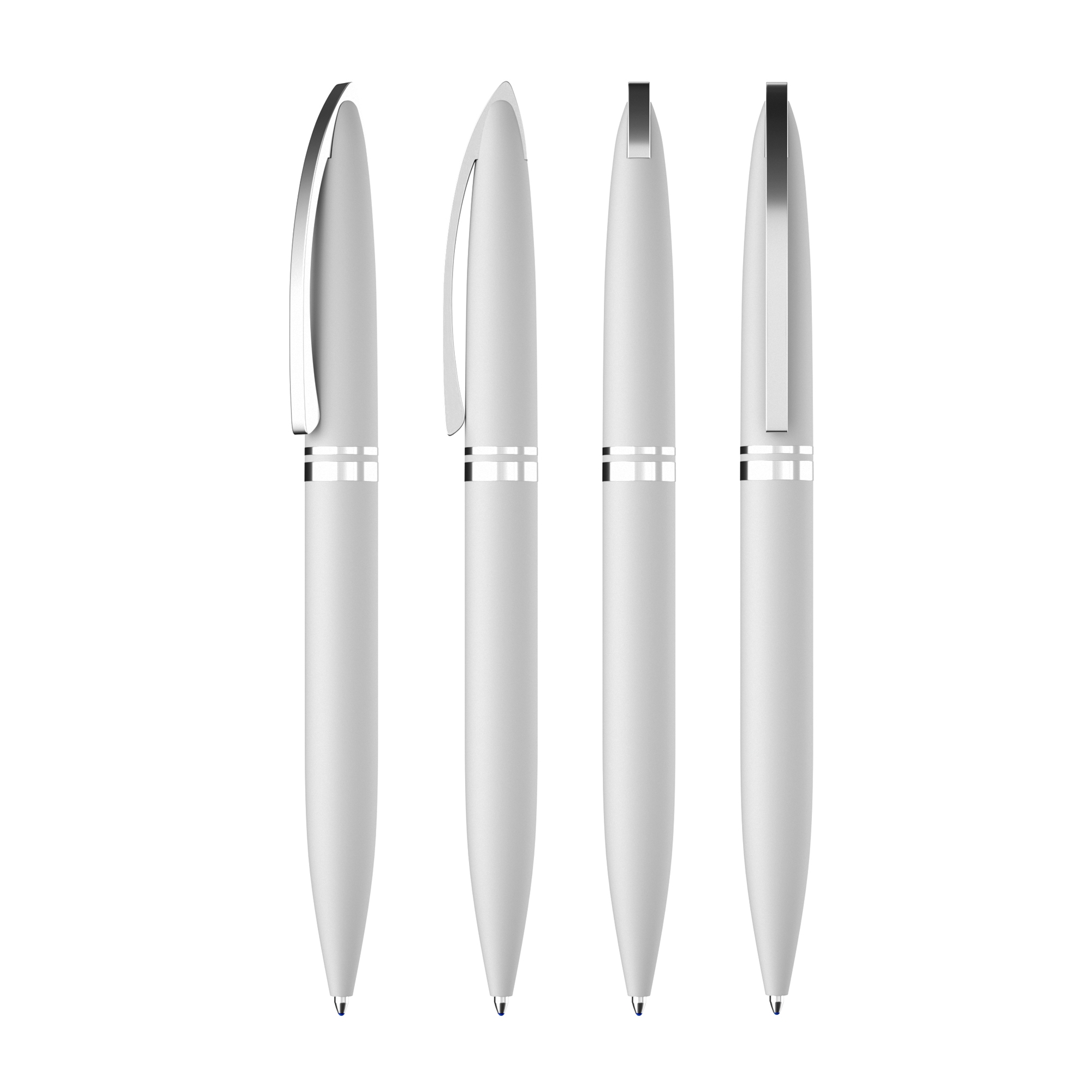 Ручка шариковая "Rocket", покрытие soft touch, белый, металл/soft touch