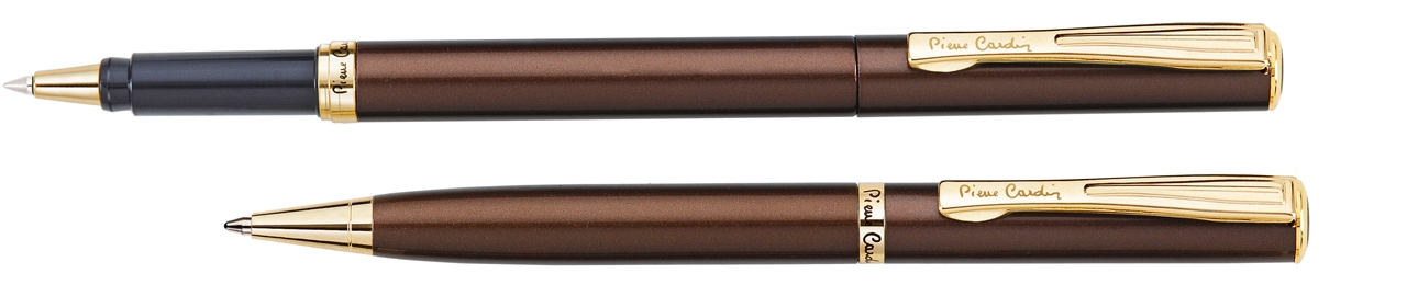Набор Pierre Cardin PEN&PEN: ручка шариковая + роллер. Цвет - коричневый. Упаковка Е или E-1, коричневый