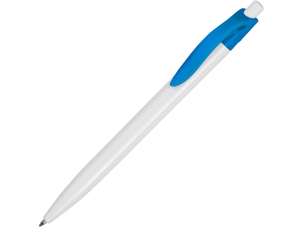 Ручка пластиковая шариковая «Какаду», белый, голубой, пластик
