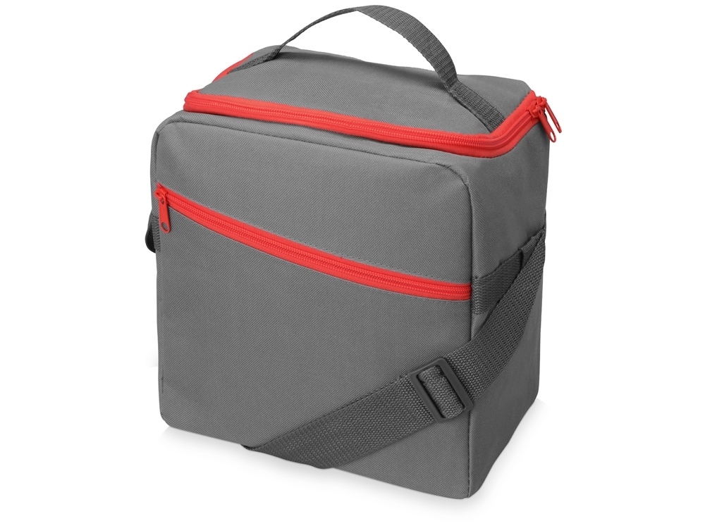 Изотермическая сумка-холодильник «Classic», красный, серый, полиэстер