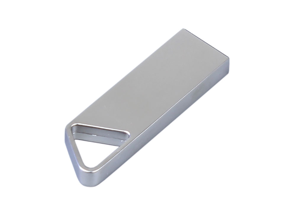 USB 3.0-флешка на 128 Гб с мини чипом и отверстием для цепочки, серебристый