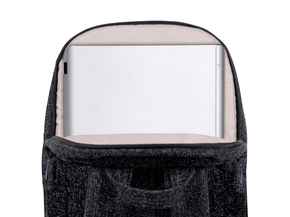 Стильный городской рюкзак с отделением для ноутбука 15.6", черный, полиэстер