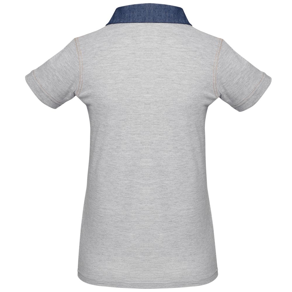 Рубашка поло женская DNM Forward серый меланж, серый, хлопок