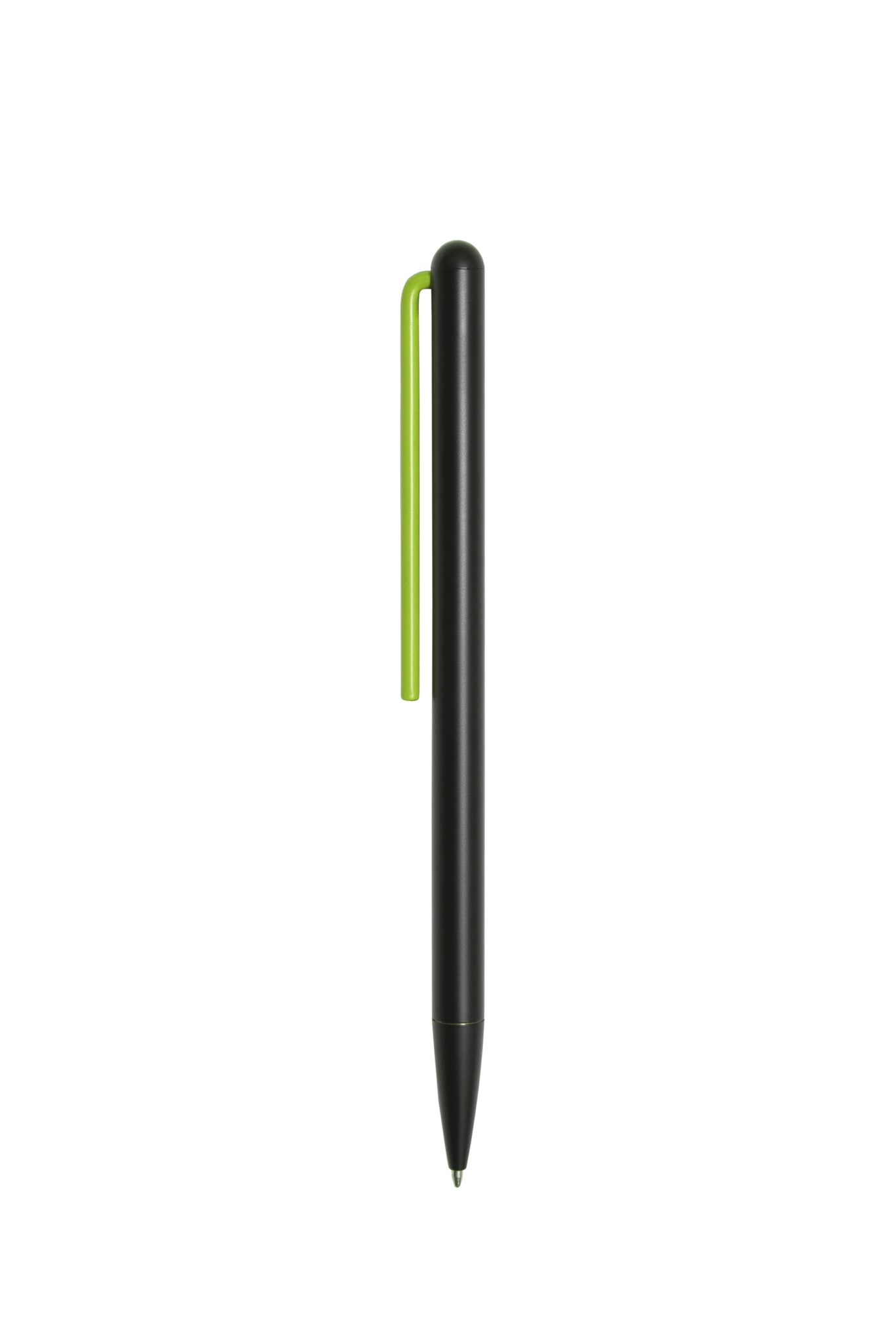 Шариковая ручка Pininfarina GrafeeX с зеленым клипом в чехле из переработанной кожи, черный, алюминий