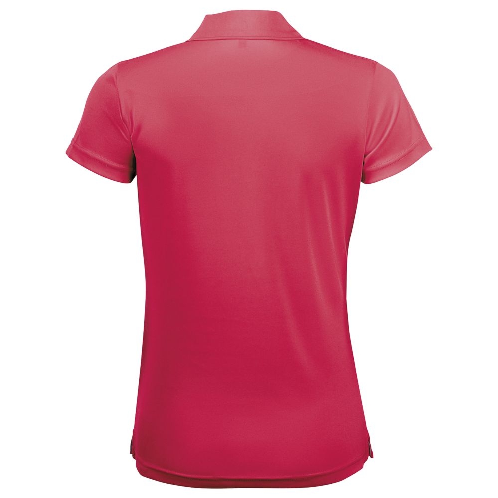 Рубашка поло женская Performer Women неоново-коралловая, полиэстер 100%, плотность 180 г/м²; пике