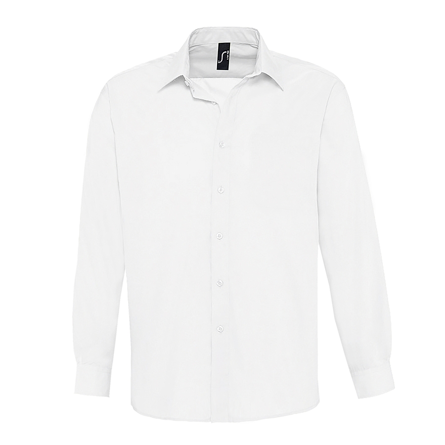 Рубашка мужская "Baltimore", белый_S, 65% полиэстер, 35% хлопок, 95г/м2, белый, 65% полиэстер, 35%хлопок, плотность  95 г/м², смесовый поплин