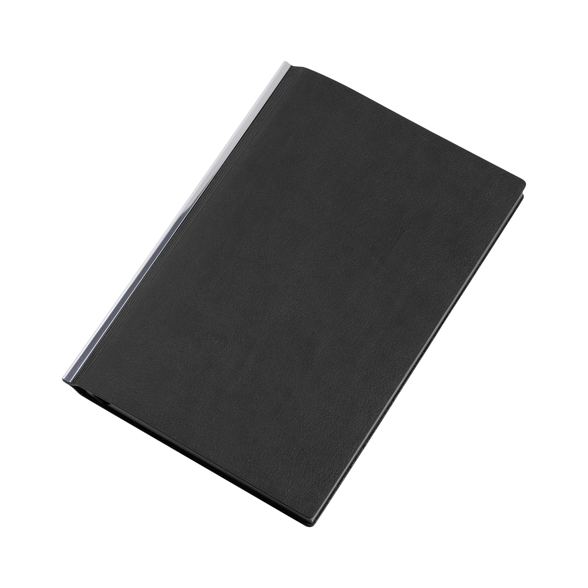 Ежедневник недатированный "Аскона", формат А5, гибкая обложка, черный, металл, кожзам