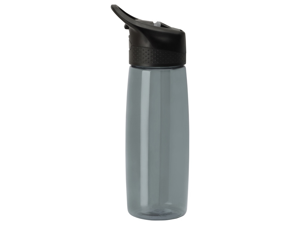Бутылка для воды c кнопкой «Tank», серый, пластик, полипропилен